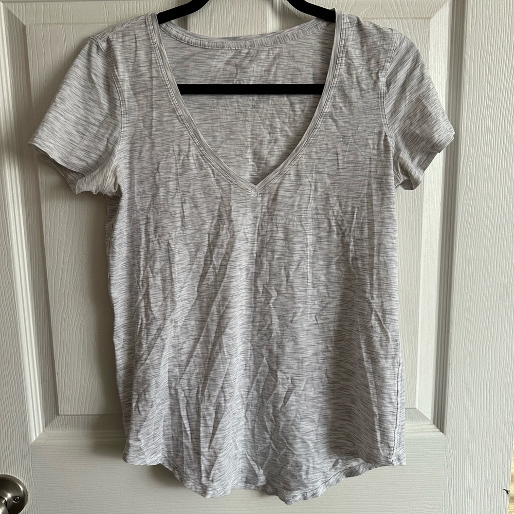 Lululemon v neck gray t shirt